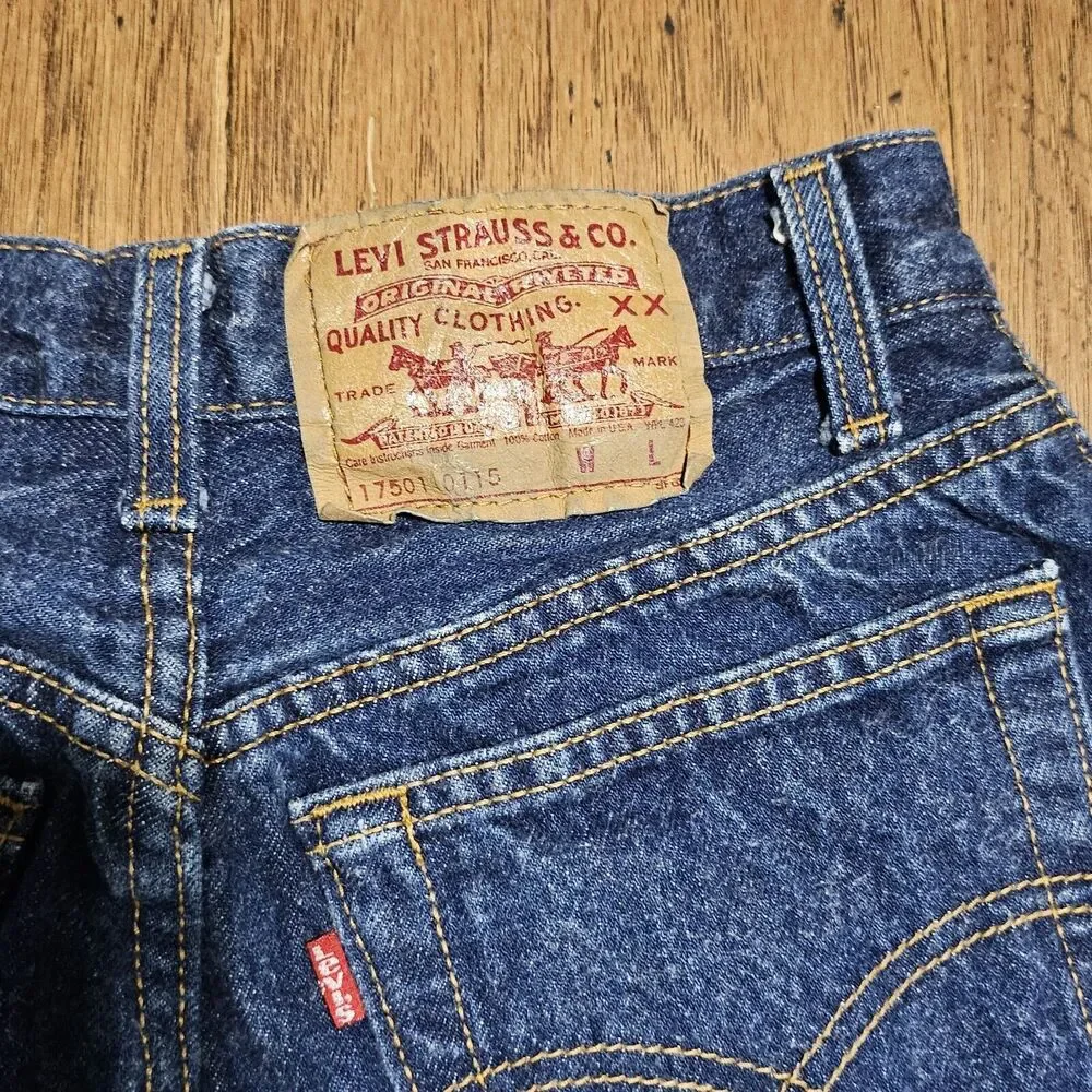 Vtg 90s Levis 501 XX 17501 0115 Womens Denim Jeans Size 9 Blue Made In USA 26x32 - Picture 8 of 15